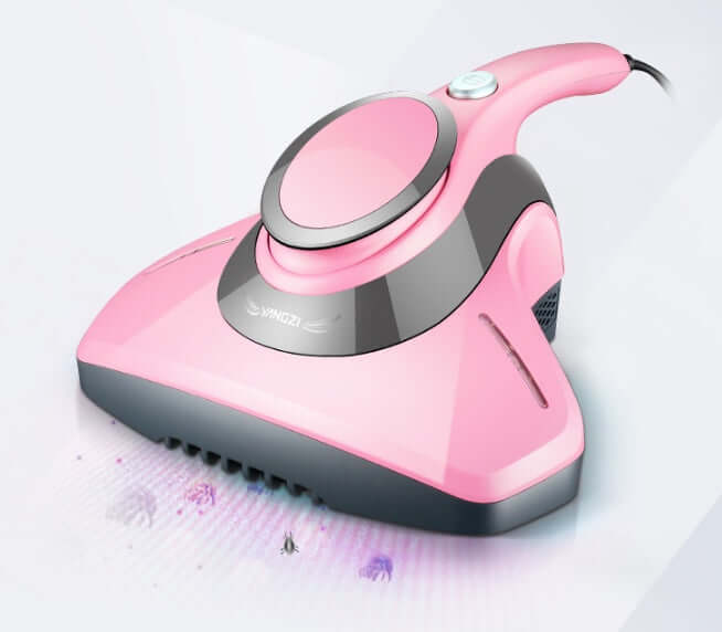 Pink handheld vacuum cleaner for kitchen countertops and surfaces