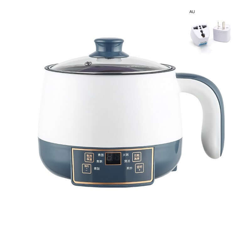 Electric multi-function cooking pot with digital display and detachable AU power adapter