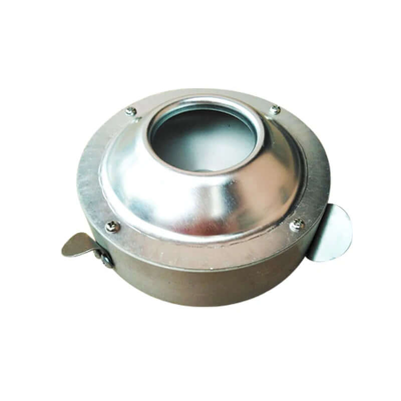 Stainless steel dumpling mold kitchen accessory with circular shape and side levers