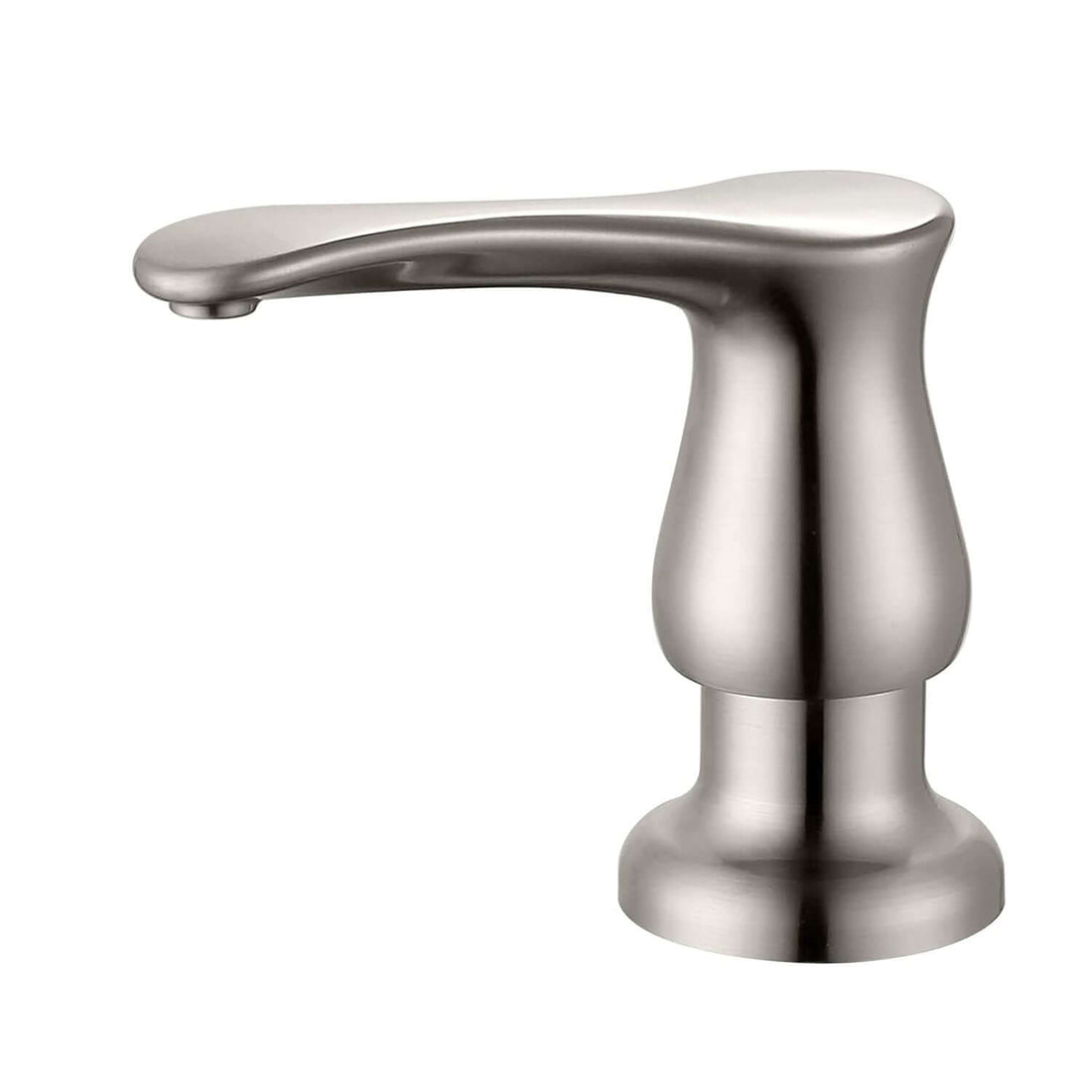 Brushed stainless steel kitchen soap dispenser pump for sink and countertop