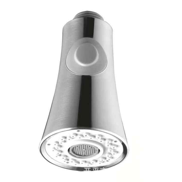 Stainless steel kitchen faucet spray head replacement with push button and multiple spray nozzles