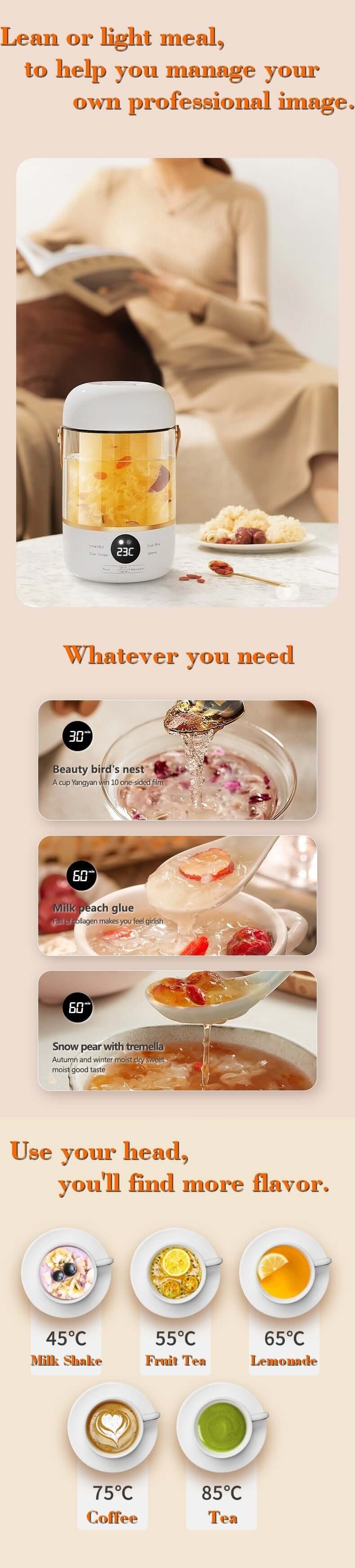 Multi-function electric food steamer cooking bird&