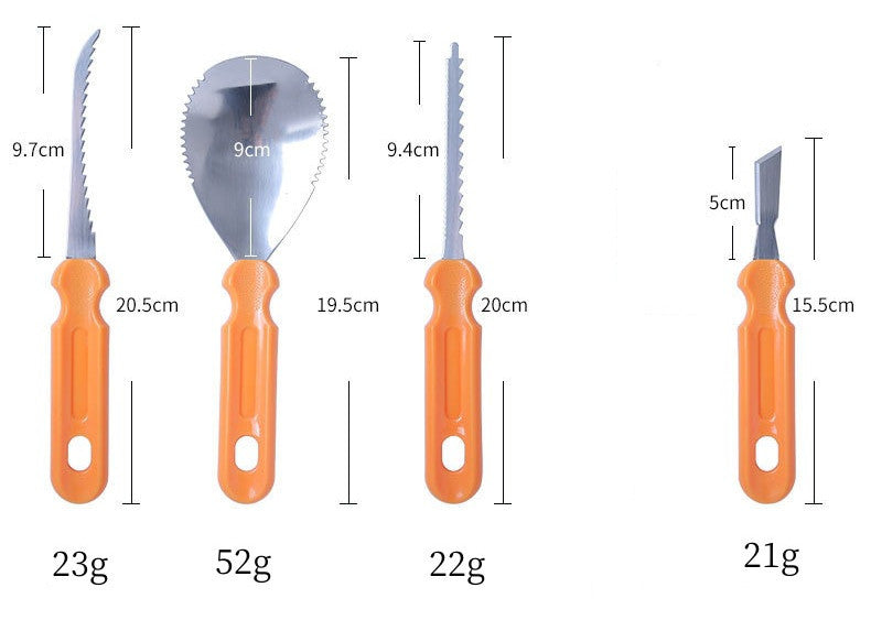 Halloween Stainless Steel Pumpkin Carving Set Fruit Carving Kitchen Gadgets