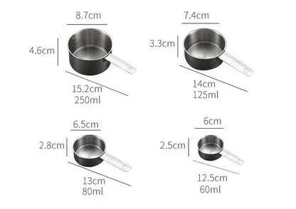 Stainless Steel Measuring Cup And Spoon Set, Luxurious Stackable Measuring Spoons, Household Tools, Kitchen Accessories