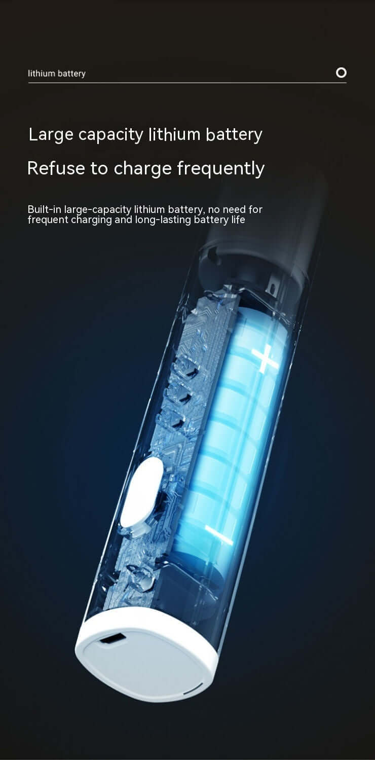 Rechargeable kitchen appliance with large capacity built-in lithium battery and USB port.