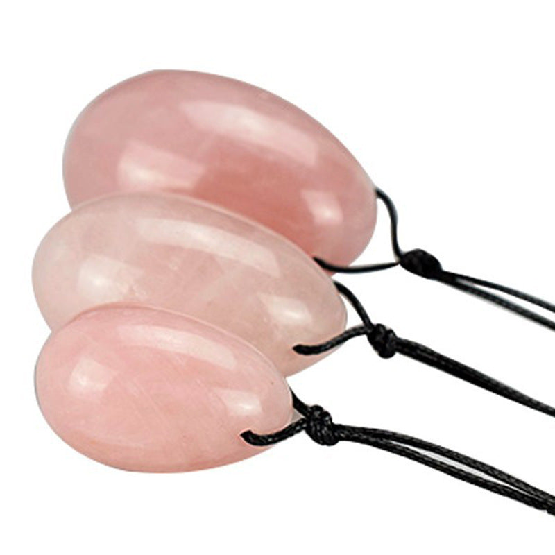 Pink Crystal Egg Jade Massage Stone Egg