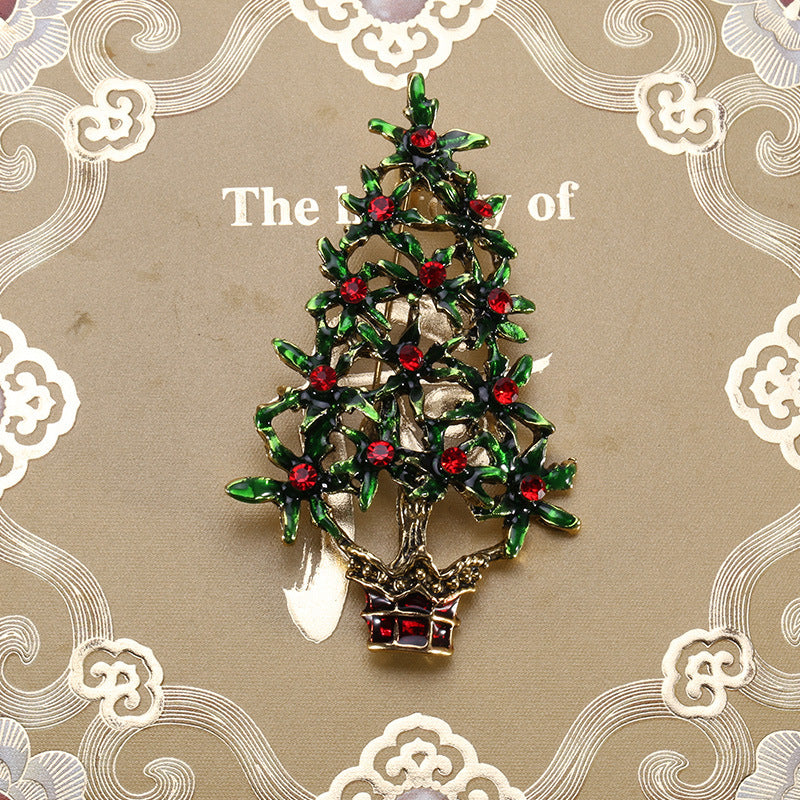 Christmas Tree Alloy Drip Brooch Clothing Accessories