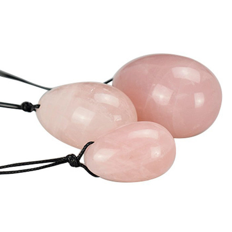 Pink Crystal Egg Jade Massage Stone Egg