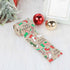 Merry Christmas decorative ribbon with holiday stockings, ornaments, and festive decor