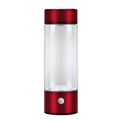 Red portable electric blender bottle with power button for kitchen use