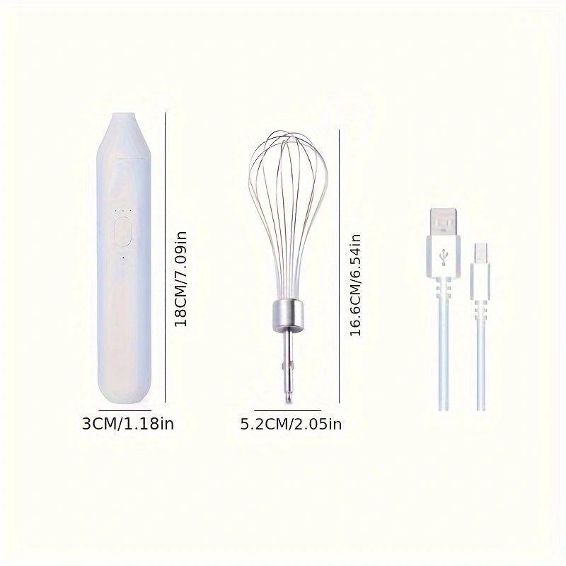 3 Speed Adjustable Eggs Beater Rechargeable Milk Frothers Handheld Electric Whisk Beater Foam Maker Hand Mixers Easy To Use