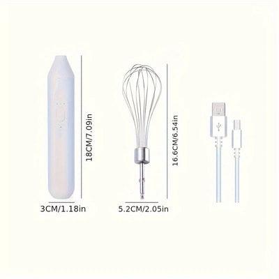 3 Speed Adjustable Eggs Beater Rechargeable Milk Frothers Handheld Electric Whisk Beater Foam Maker Hand Mixers Easy To Use