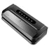 Black and silver kitchen vacuum sealer appliance with digital touch controls