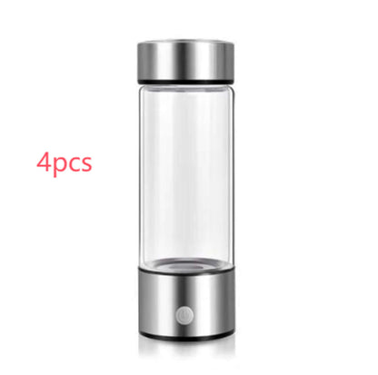 Set of 4 stainless steel and glass portable blender bottles for kitchen use