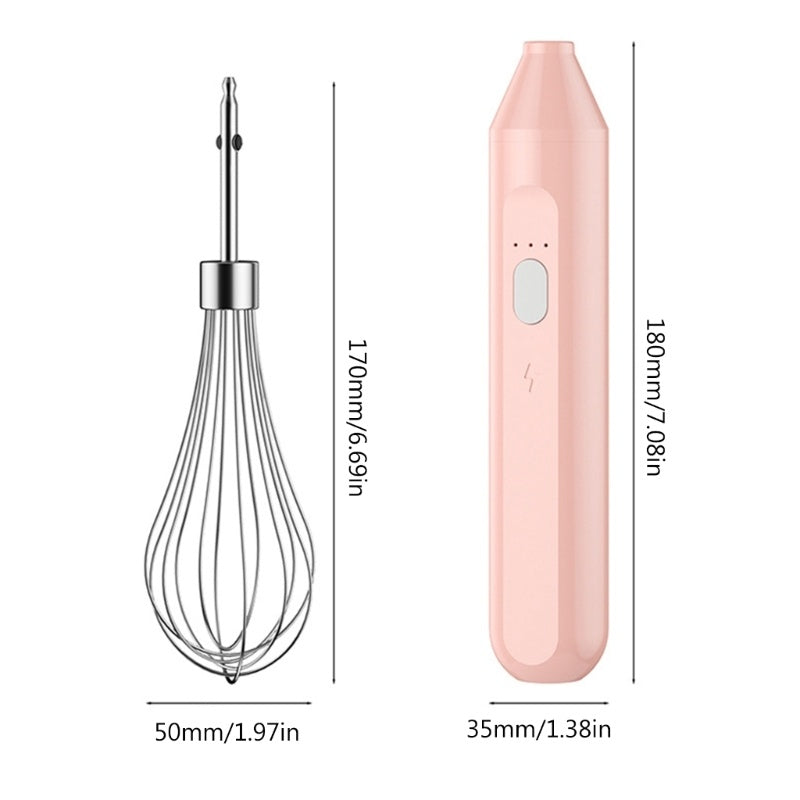 3 Speed Adjustable Eggs Beater Rechargeable Milk Frothers Handheld Electric Whisk Beater Foam Maker Hand Mixers Easy To Use