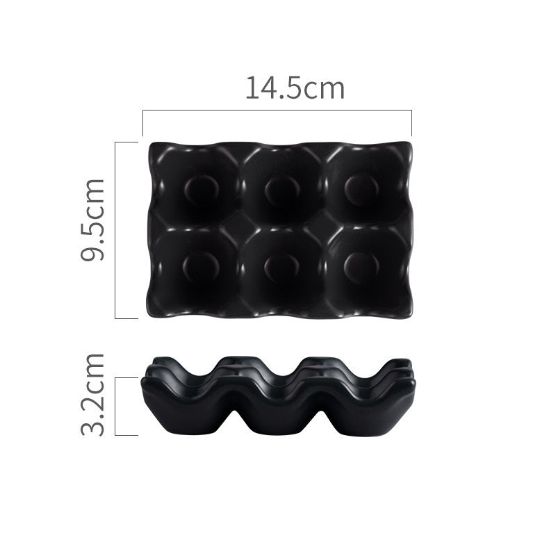 Home Kitchen Creative Ceramic Egg Grid Egg Rack