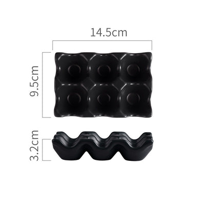 Home Kitchen Creative Ceramic Egg Grid Egg Rack