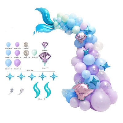 New Mermaid-Themed Birthday Party Latex Balloon Set