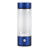 Blue portable electric blender bottle with power button, modern kitchen appliance