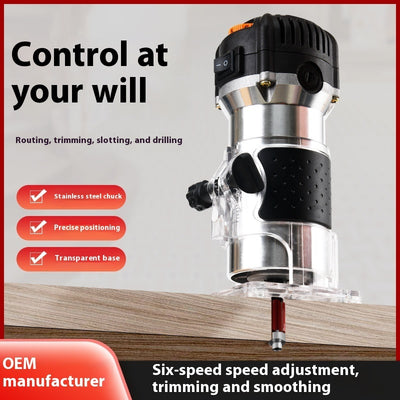 6-speed Control Electric Woodworking Trimmer Electric Router