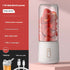 Portable electric blender with strawberries, USB-C, 12-blade, food grade kitchen accessory
