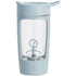 Portable electric blender cup in light blue for smoothies and drinks