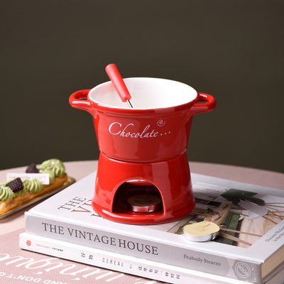 Creative Binaural Chocolate Melting Furnace Cheese Heated Hot Pot Cup