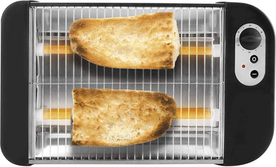 Flat electric toaster 2 tubes 600W HORIZONTAL 6 levels easy to clean MP-TP1406BL