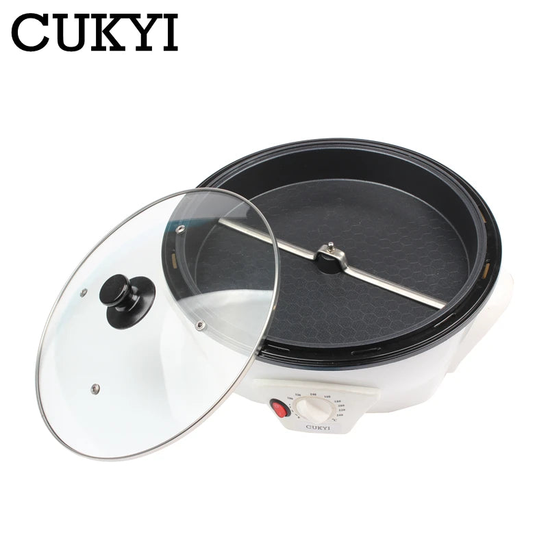 Electric Coffee Beans Roasting Machine 110V 220V Non-stick Coating Coffee Roaster Household Grain Drying Popcorn Maker Bake Tool