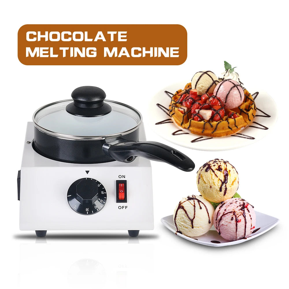 ITOP 40W Mini Electric Chocolate Melting Machine Ceramic Non-Stick Pot Tempering Cylinder Melter Pan 220V 110V (Single Pan)