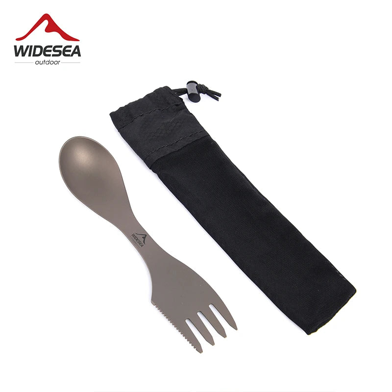 Widesea Camping Tableware 1Folding Picnic Cutlery Tourist Kitchen Outdoor Hiking Trekking Untensils