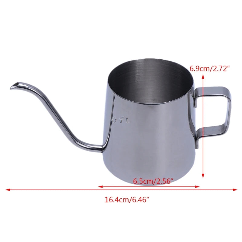 Stainless Steel Gooseneck Coffee Maker Hanging Ear Drip Spout Pot Tea Kettle 250ML