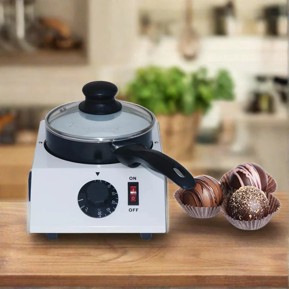 ITOP 40W Mini Electric Chocolate Melting Machine Ceramic Non-Stick Pot Tempering Cylinder Melter Pan 220V 110V (Single Pan)