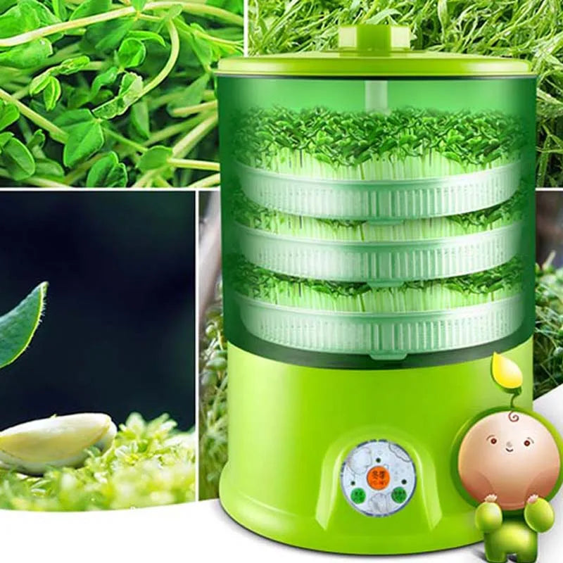 Intelligent Bean Sprouts Machine Grow Automatic Large Capacity Thermostat Green Seeds Growing Automatic Bean Sprout Machine