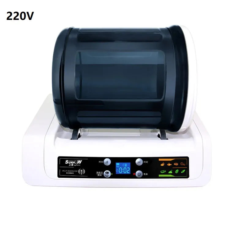 220V 7L Household  Automatic Electric Vacuum Food Marinator Tumbling Machine LCD Inteliigent Hamburger Pickling Machine For Shop