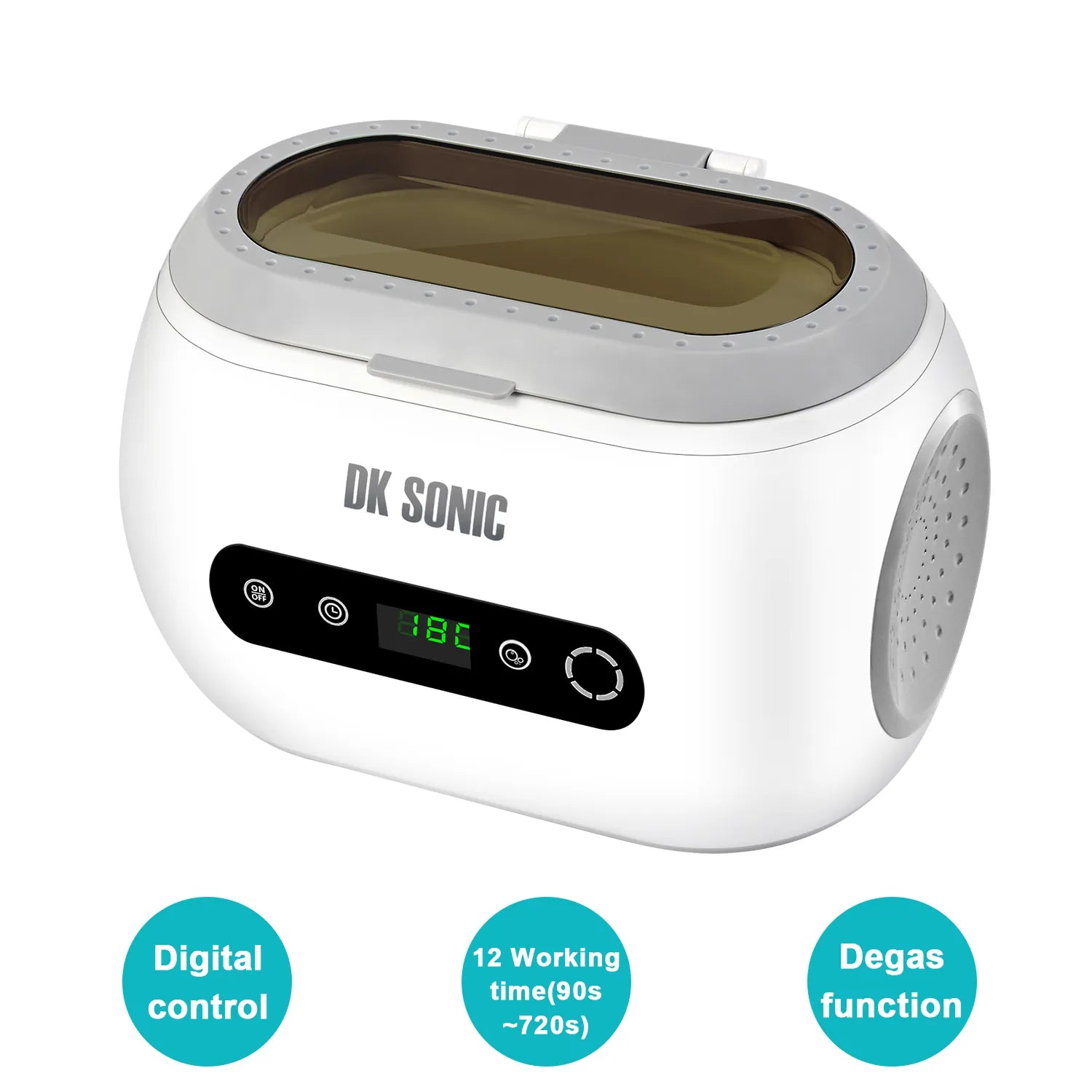 DK SONIC Ultrasonic cleaner 600ml 35W Ultrason cleaner bath with heater timer and basket for cleaning jewelry brass Sonic Cleaner