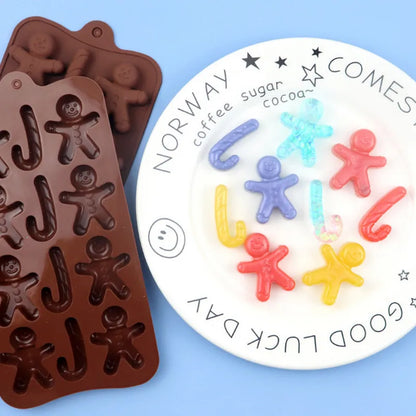 Christmas Baking Trays Chocolate Mold Gingerbread Man Christmas Candy Mould