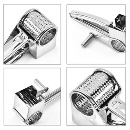 Multifunctional Vegetable Slicer Cutter Stainless Steel  Hand-crank Cheese Shredder Rotating Grinder Kitchen Equipment Tools