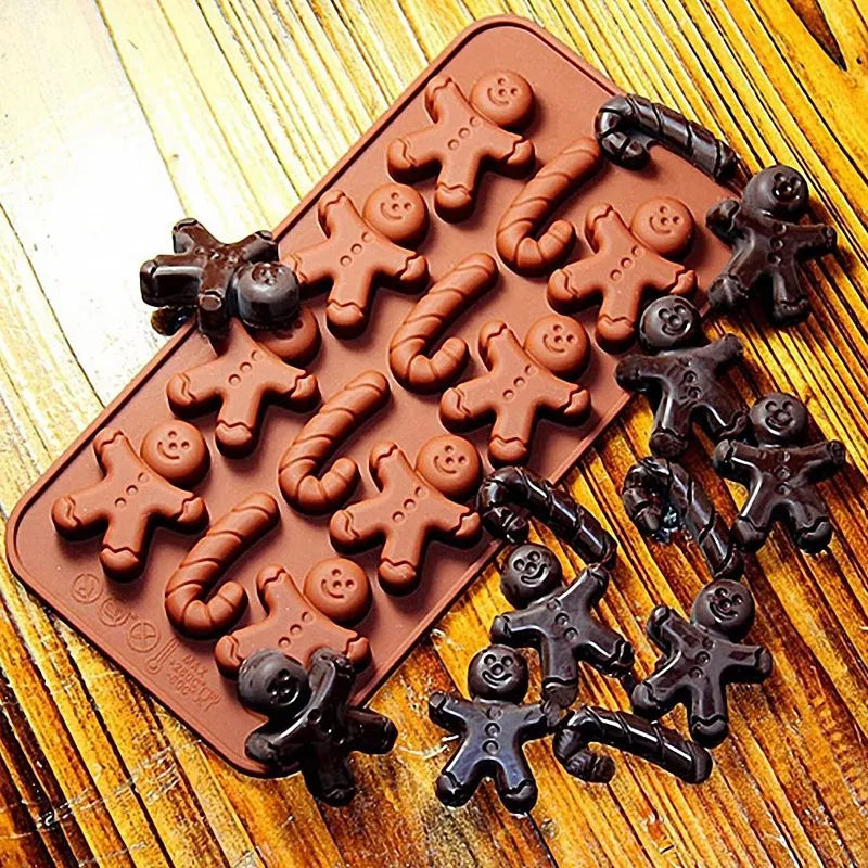 Christmas Baking Trays Chocolate Mold Gingerbread Man Christmas Candy Mould