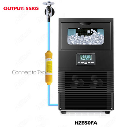 HZB40FA Electric Automatic Cube Ice Maker, Commercial or Home Use Ice Cube Machine, 220V Ice Machine