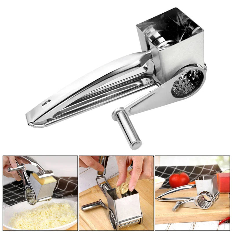 Multifunctional Vegetable Slicer Cutter Stainless Steel  Hand-crank Cheese Shredder Rotating Grinder Kitchen Equipment Tools