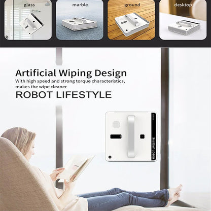 Robotic Window Cleaner Vacuum Cleaner Smart Planned Type Wifi App Control Window Glass Cleaning Robot 100 - 240V