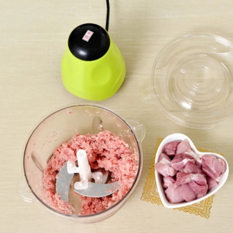 Automatic Electric Meat Grinder Multi-function Food Processor Powerful Household Electric Chopper Cutter Blender 2L