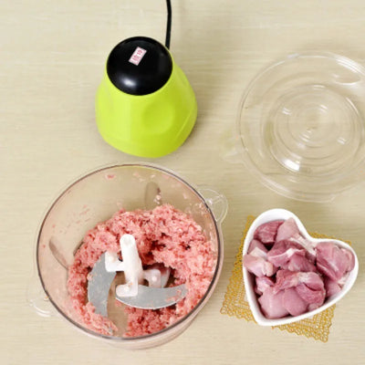Automatic Electric Meat Grinder Multi-function Food Processor Powerful Household Electric Chopper Cutter Blender 2L