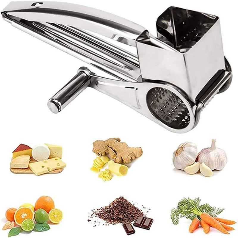 Multifunctional Vegetable Slicer Cutter Stainless Steel  Hand-crank Cheese Shredder Rotating Grinder Kitchen Equipment Tools