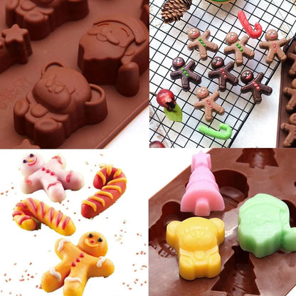 Christmas Baking Trays Chocolate Mold Gingerbread Man Christmas Candy Mould