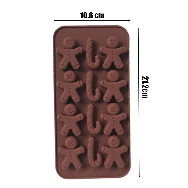 Christmas Baking Trays Chocolate Mold Gingerbread Man Christmas Candy Mould