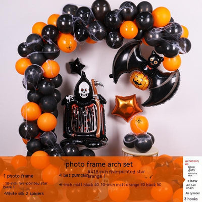 Halloween Balloon Chain Set Spider Skull