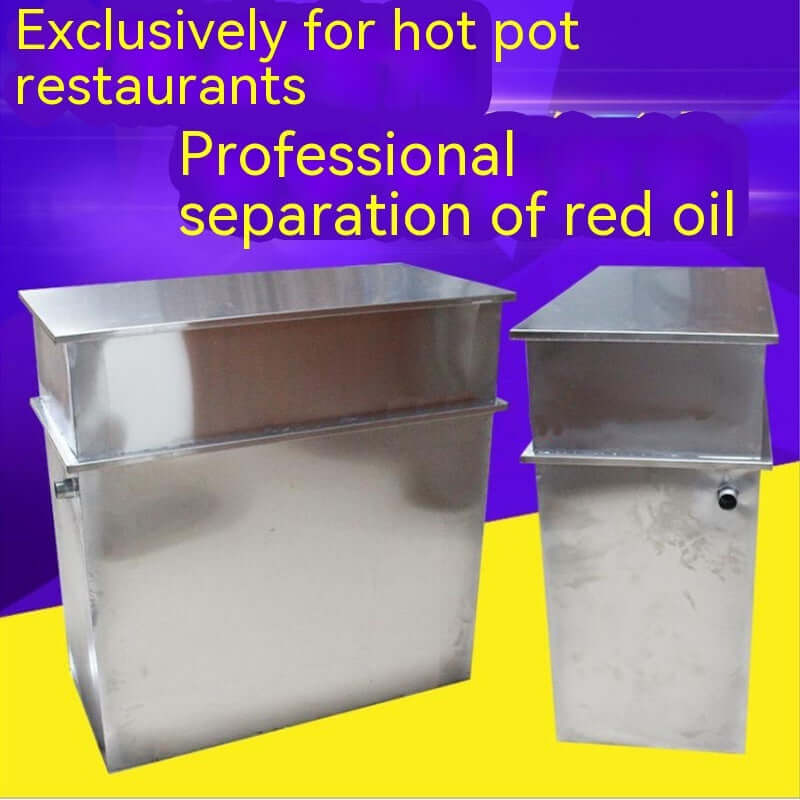 Stainless steel oil separator containers for hot pot kitchen, grease separation equipment