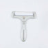 Stainless steel adjustable cheese slicer kitchen tool on white background
